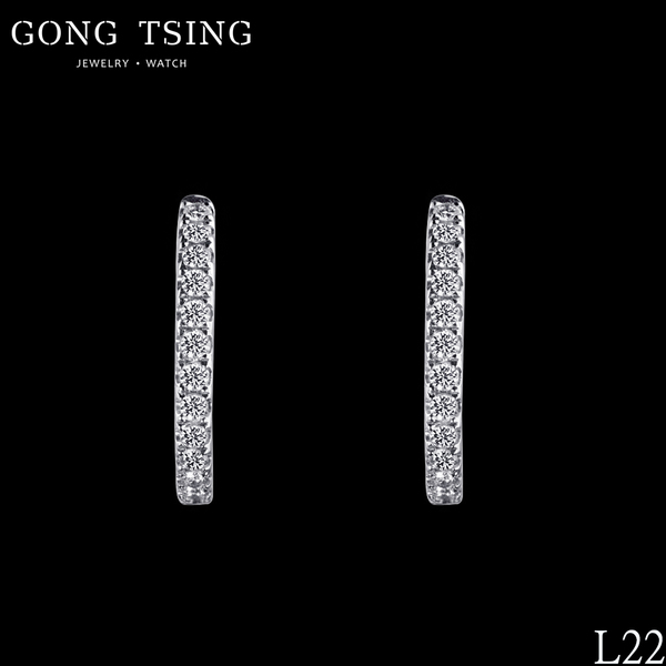 全新鑽石耳飾  18白K金 共0.34克拉 耳環 輕珠寶