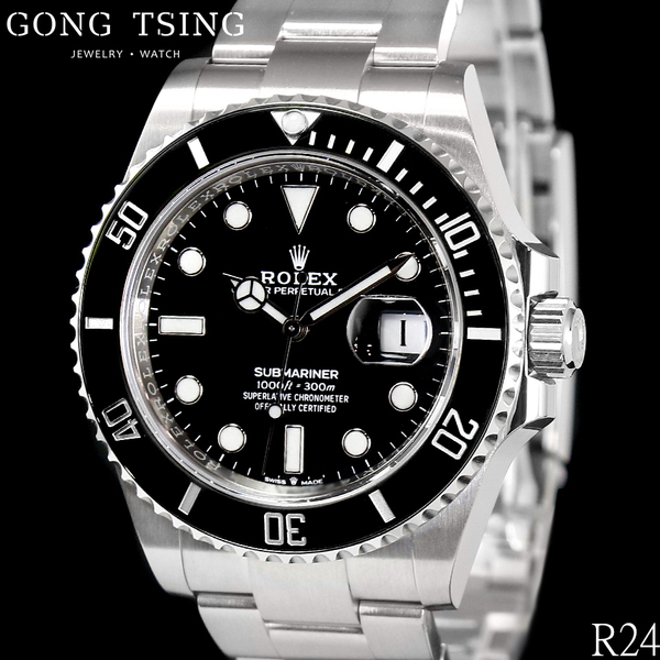 勞力士男錶     ROLEX 黑水鬼 126610 LN 黑色陶瓷外圈 41MM 全新未使用新品 2024年 綠卡