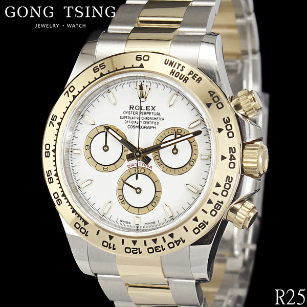 勞力士男錶      ROLEX 126503 DayTona 白色面盤 雷射玻璃 40MM 防偽內圈 原廠盒子 綠卡 2025年