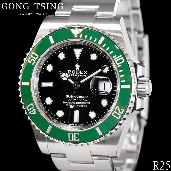 勞力士男錶     ROLEX 126610 LV 綠水鬼 黑面綠圈 41MM 全新未使用品 2025年 綠卡