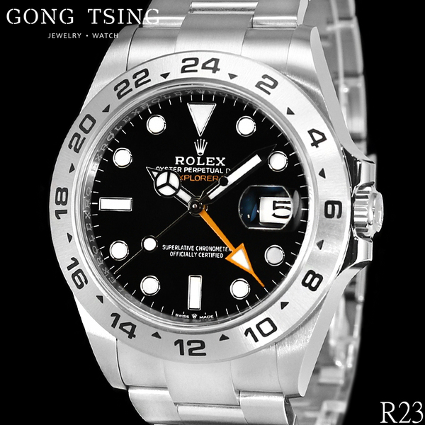 勞力士男錶     ROLEX 226570 探險家2型 GMT 黑色面盤 原廠盒子 全新未使用品 2023年綠卡