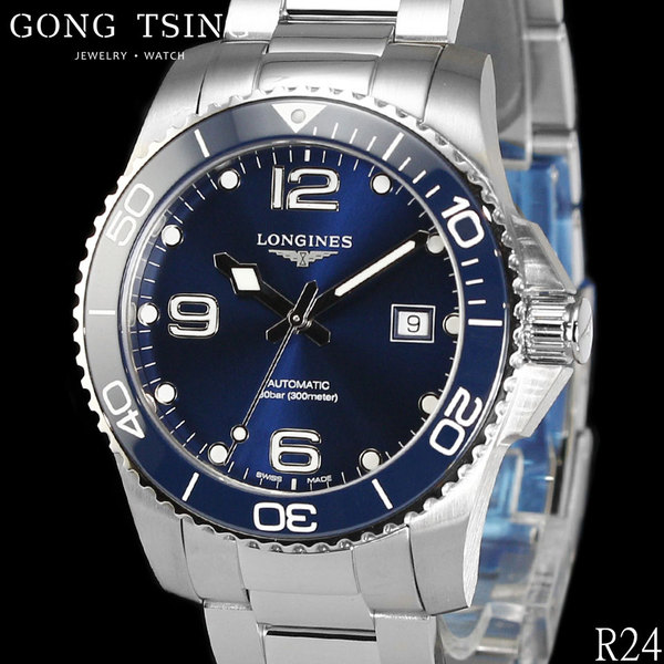 浪琴男錶      LONGINES 藍水鬼 L37814966 運動錶 潛水錶 41MM 未使用新品 2024年保卡